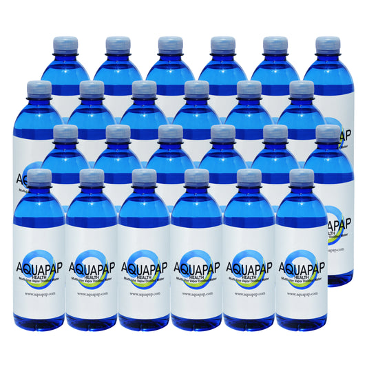 AQUAPAP 16.9 Ounce 24 Pack Vapor Distilled CPAP Water FREE SHIPPING
