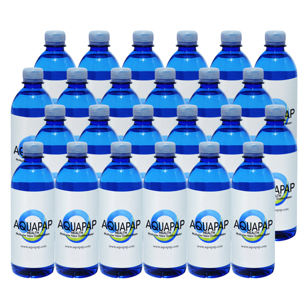 AQUAPAP 16.9 Ounce 24 Pack Vapor Distilled CPAP Water FREE SHIPPING