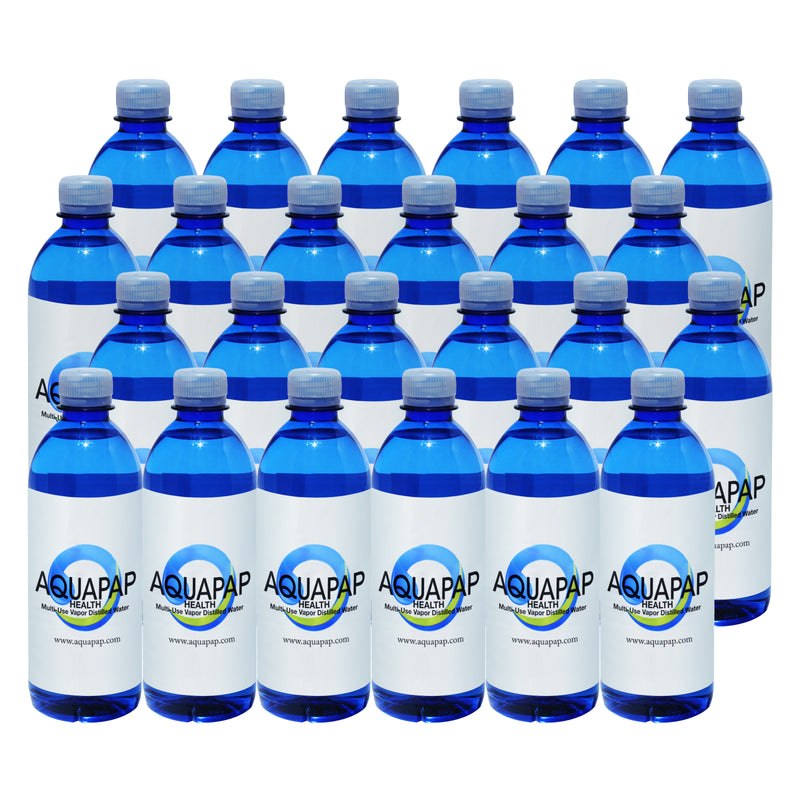 AQUAPAP 16.9 Ounce 24 Pack Vapor Distilled CPAP Water FREE SHIPPING